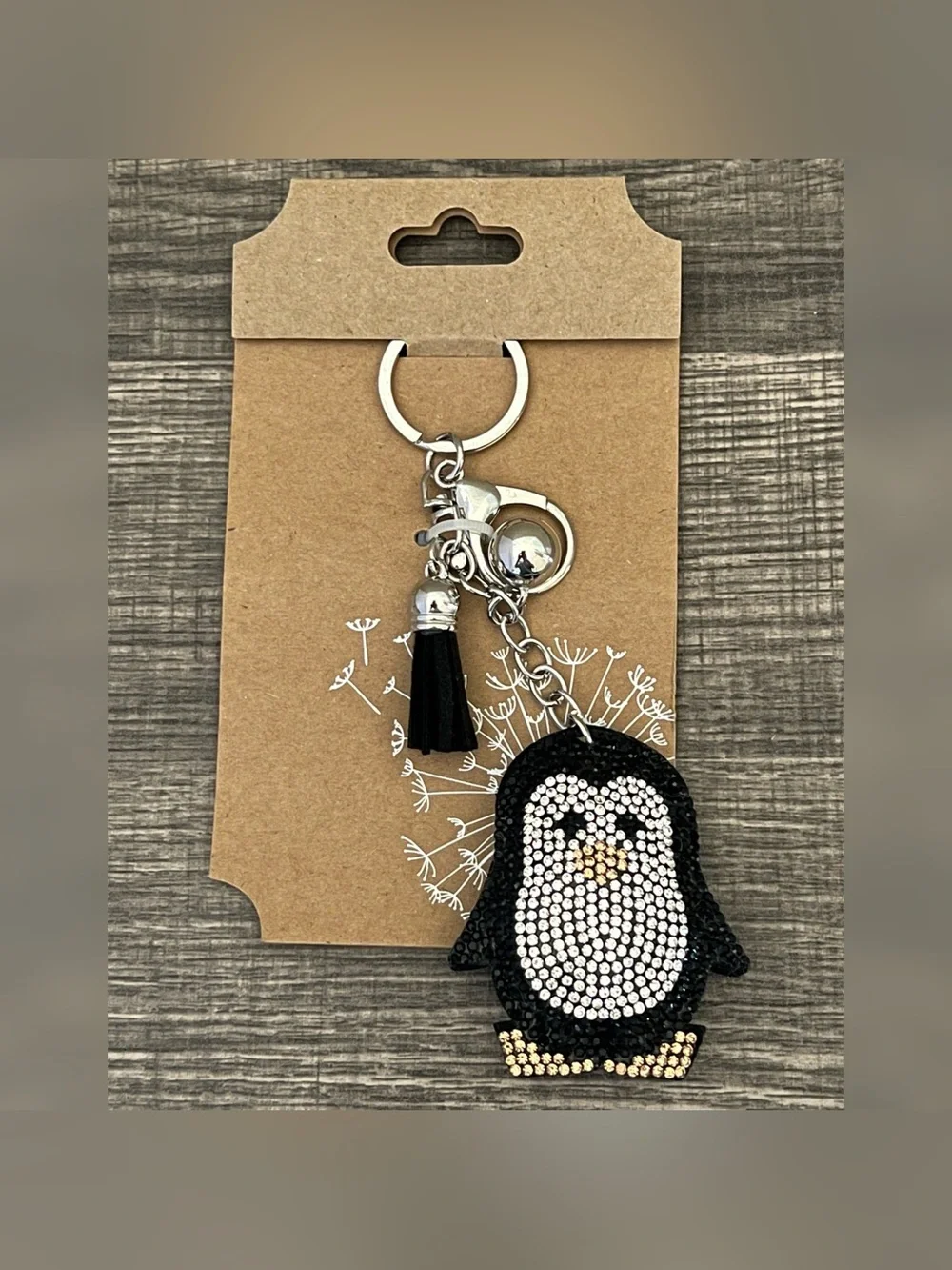 Crystal Penguin Small Keychain